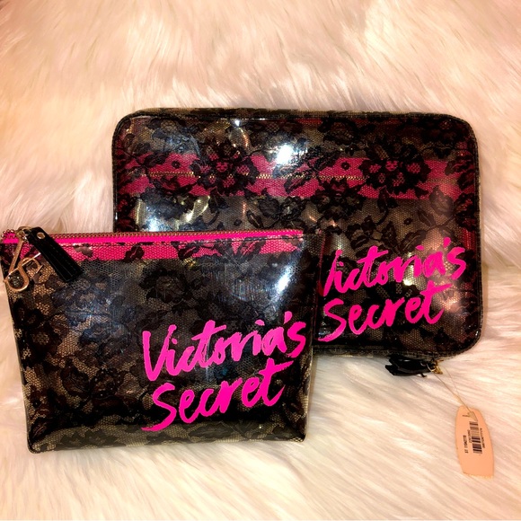 Victoria secrets travel cosmetic with the compartments set - Picture 1 of 11